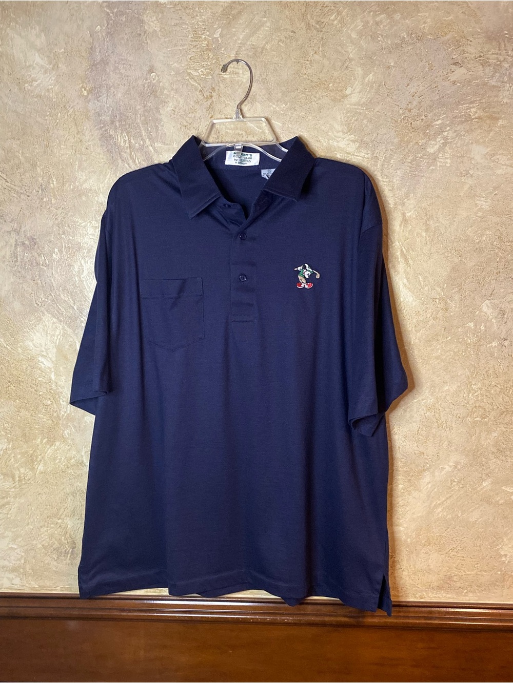 Mickey’s Golf Club Navy Polo - Men’s XXL - Disney Mickey Golfer Pocket Aureus